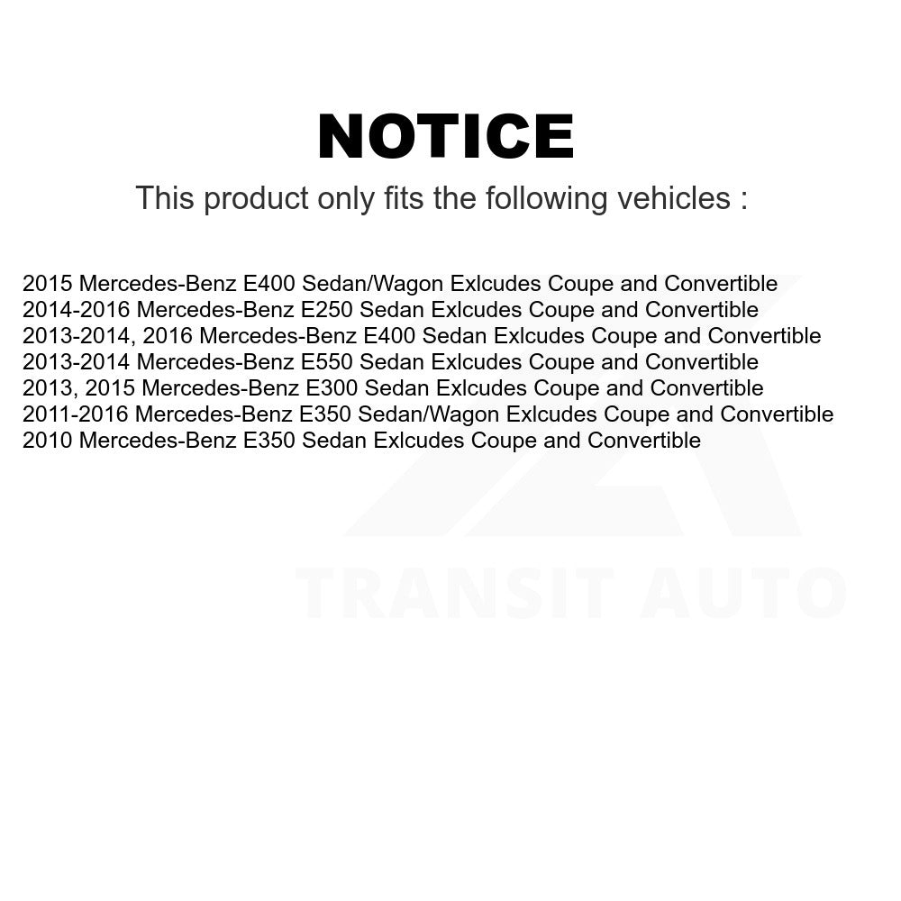 Front Suspension Strut Coil Spring Assembly 78A-11810 For Mercedes-Benz E350 E400 E550 E250 E300 Excludes Coupe Convertible; Fits 4MATIC AWD Models Only