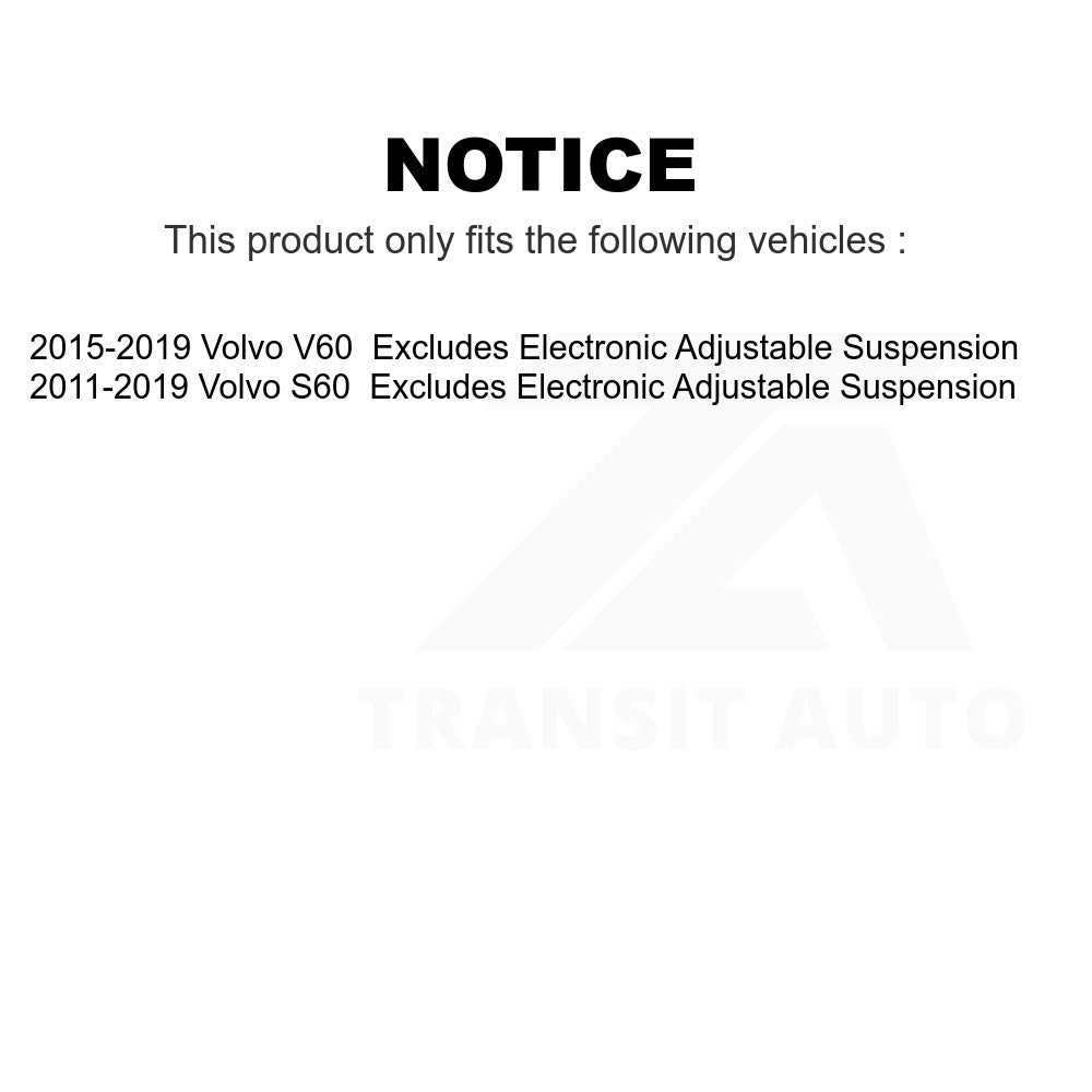 Front Left Suspension Strut Coil Spring Assembly 78A-11867 For Volvo S60 V60 Excludes Electronic Adjustable