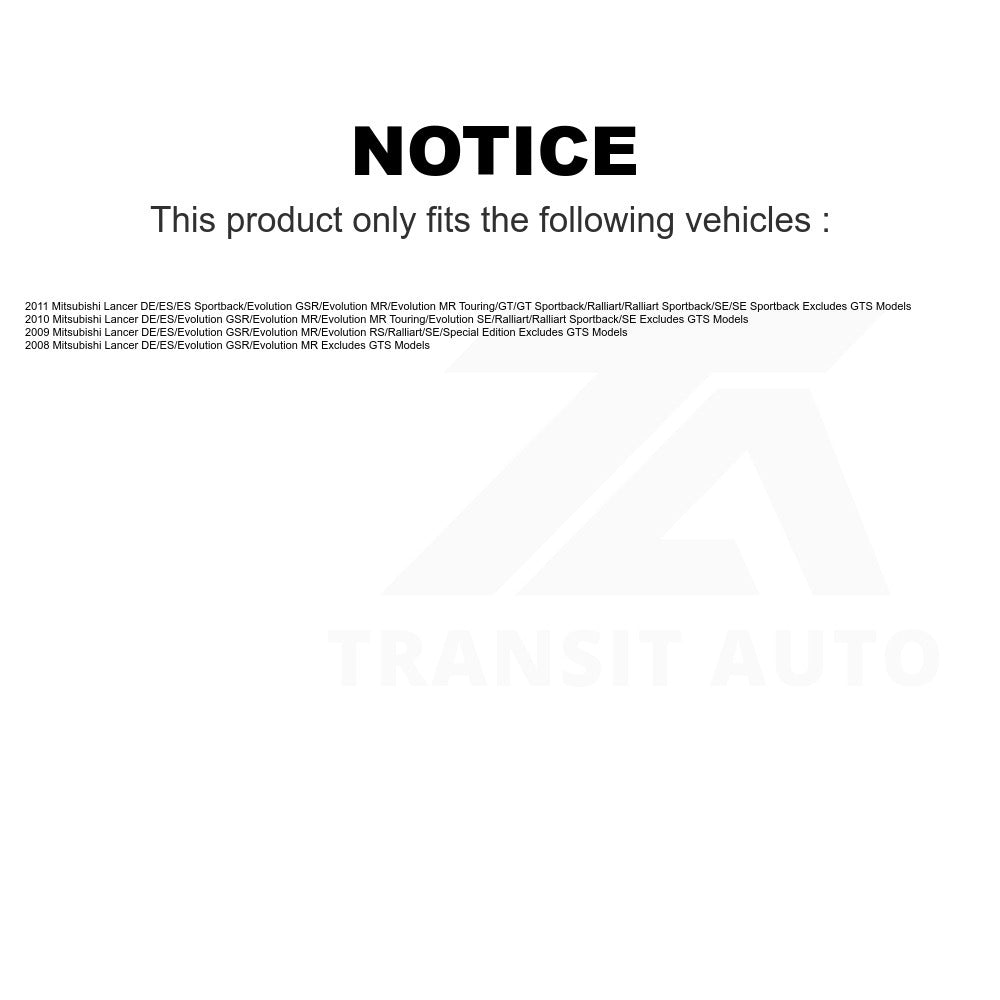 Front Right Suspension Strut Coil Spring Assembly 78A-13042 For Mitsubishi Lancer Excludes GTS Evolution Ralliart Models