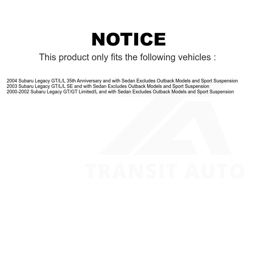 Rear Suspension Strut Coil Spring Assembly 78A-15850 For Subaru Legacy Excludes Outback Models Sport