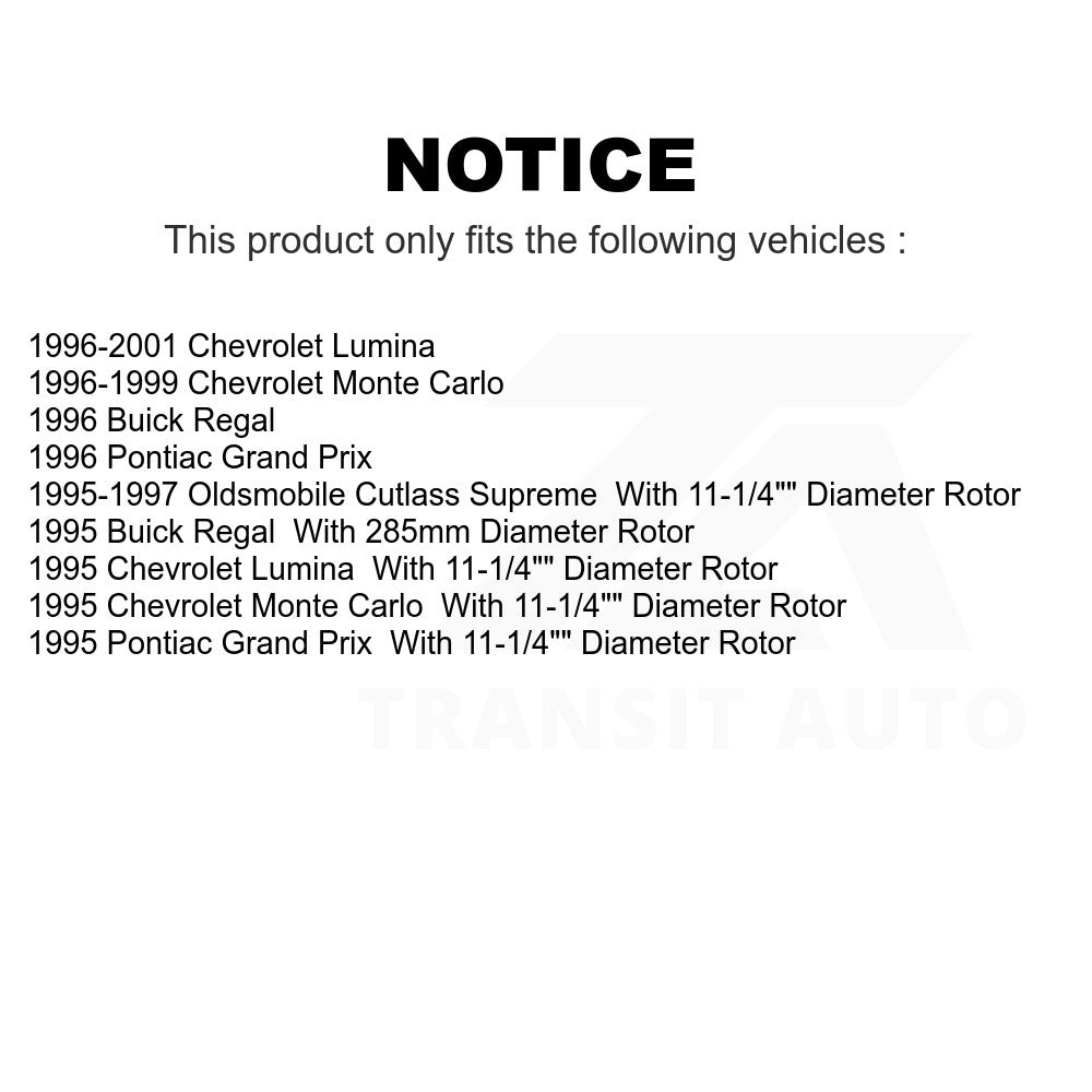 Front Disc Brake Rotor 8-56549 For Chevrolet Lumina Monte Carlo Buick Regal Oldsmobile Cutlass Supreme Pontiac Grand Prix