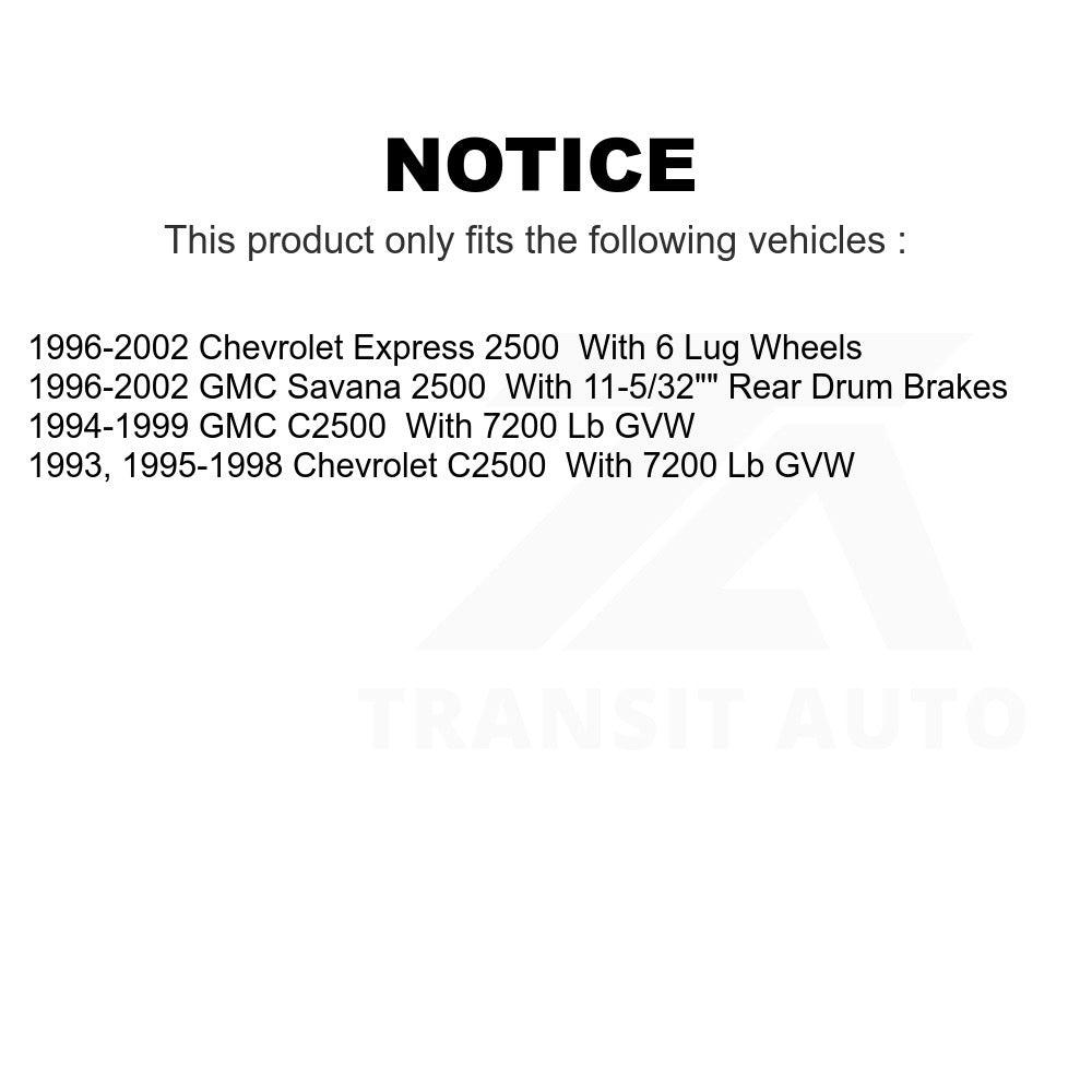 Front Disc Brake Rotor Hub Assembly 8-56579 For Chevrolet C2500 Express 2500 GMC Savana