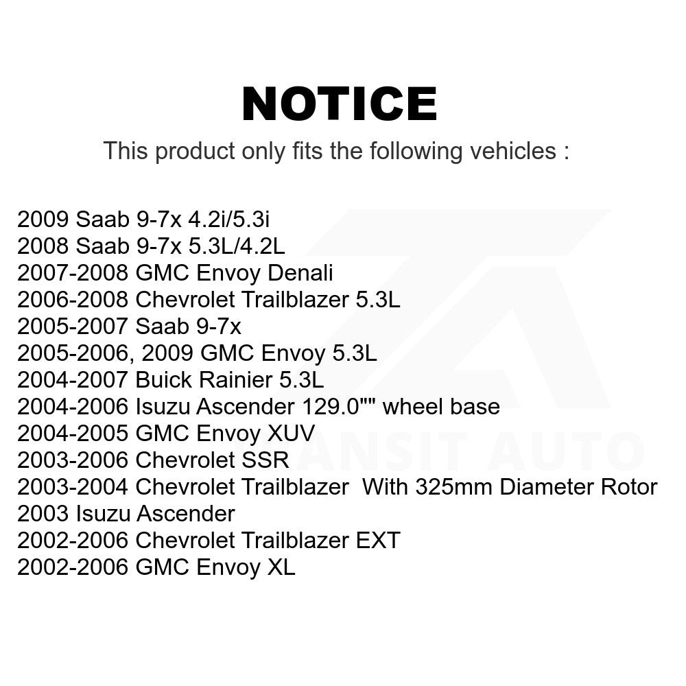 Front Disc Brake Rotor 8-580023 For Chevrolet Trailblazer GMC EXT Envoy XL Buick Rainier XUV SSR Isuzu Ascender Saab 9-7x
