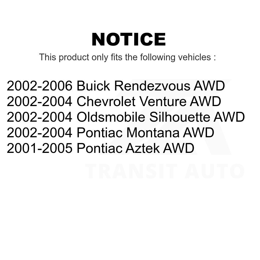 Front Disc Brake Rotor 8-580031 For Buick Rendezvous Chevrolet Venture Pontiac Montana Aztek Oldsmobile Silhouette AWD
