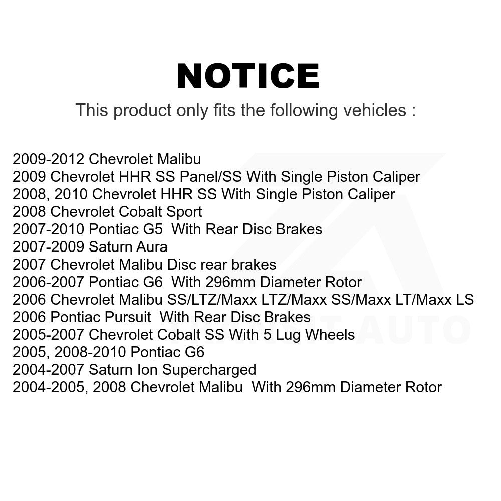 Front Disc Brake Rotor 8-580184 For Chevrolet Malibu Pontiac G6 Cobalt Saturn Ion HHR Aura G5 Pursuit