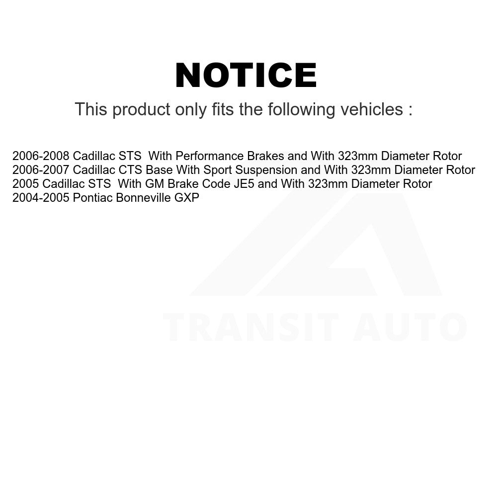 Front Disc Brake Rotor 8-580264 For Cadillac CTS STS Pontiac Bonneville