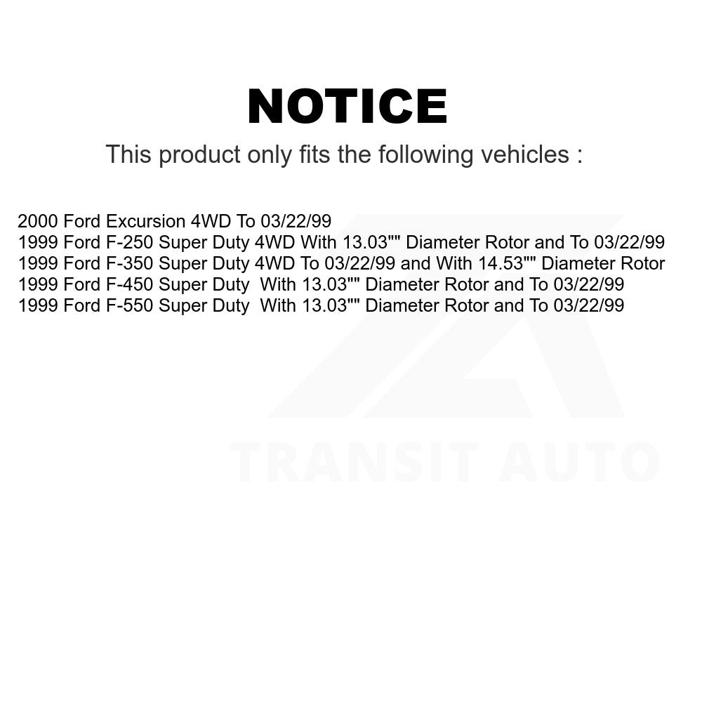 Front Disc Brake Rotor 8-66746 For Ford F-250 Super Duty F-350 Excursion F-450 F-550