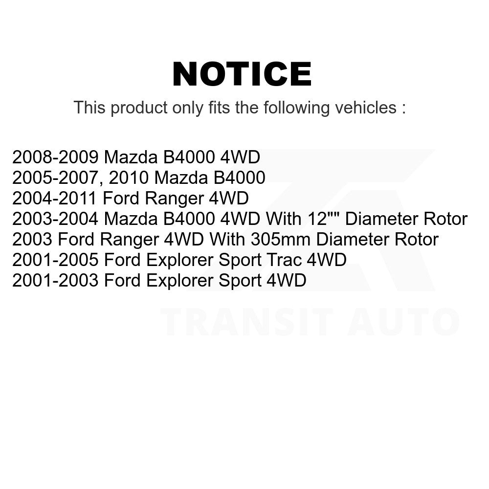 Front Disc Brake Rotor 8-680027 For Ford Ranger Explorer Sport Trac Mazda B4000