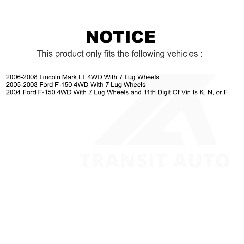 Front Disc Brake Rotor 8-680181 For Ford F-150 Lincoln Mark LT 4WD