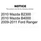 Rear Disc Brake Rotor 8-680898 For Ford Ranger Mazda B2300 B4000