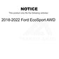 Rear Disc Brake Rotor 8-682446 For 2018-2022 Ford EcoSport AWD