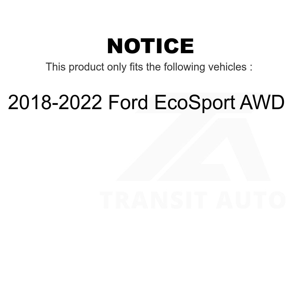 Rear Disc Brake Rotor 8-682446 For 2018-2022 Ford EcoSport AWD