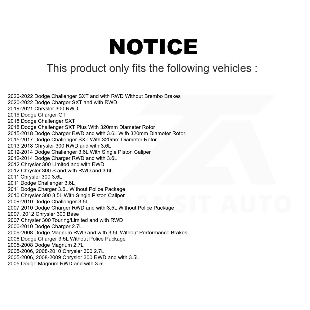 Front Disc Brake Rotor 8-780255 For Dodge Charger Chrysler 300 Challenger Magnum