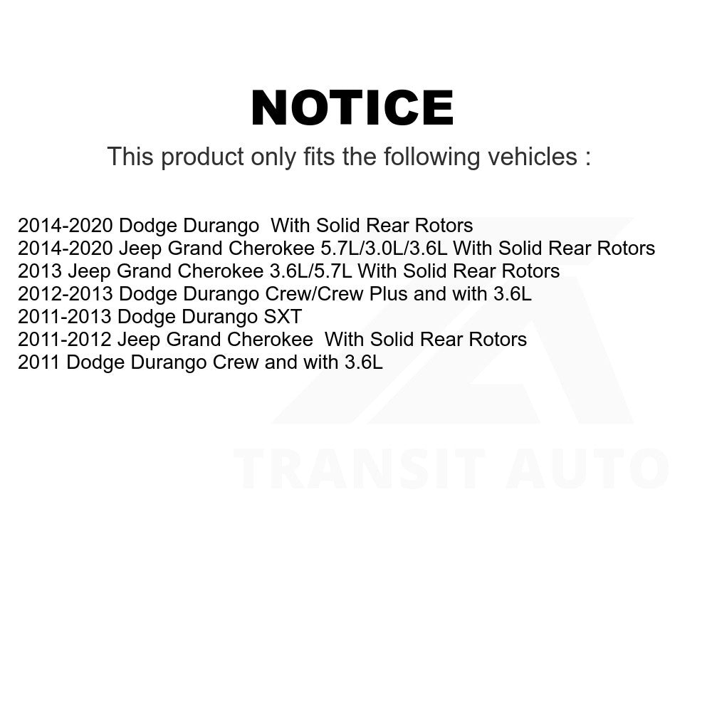 Rear Disc Brake Rotor 8-780867 For Jeep Grand Cherokee Dodge Durango