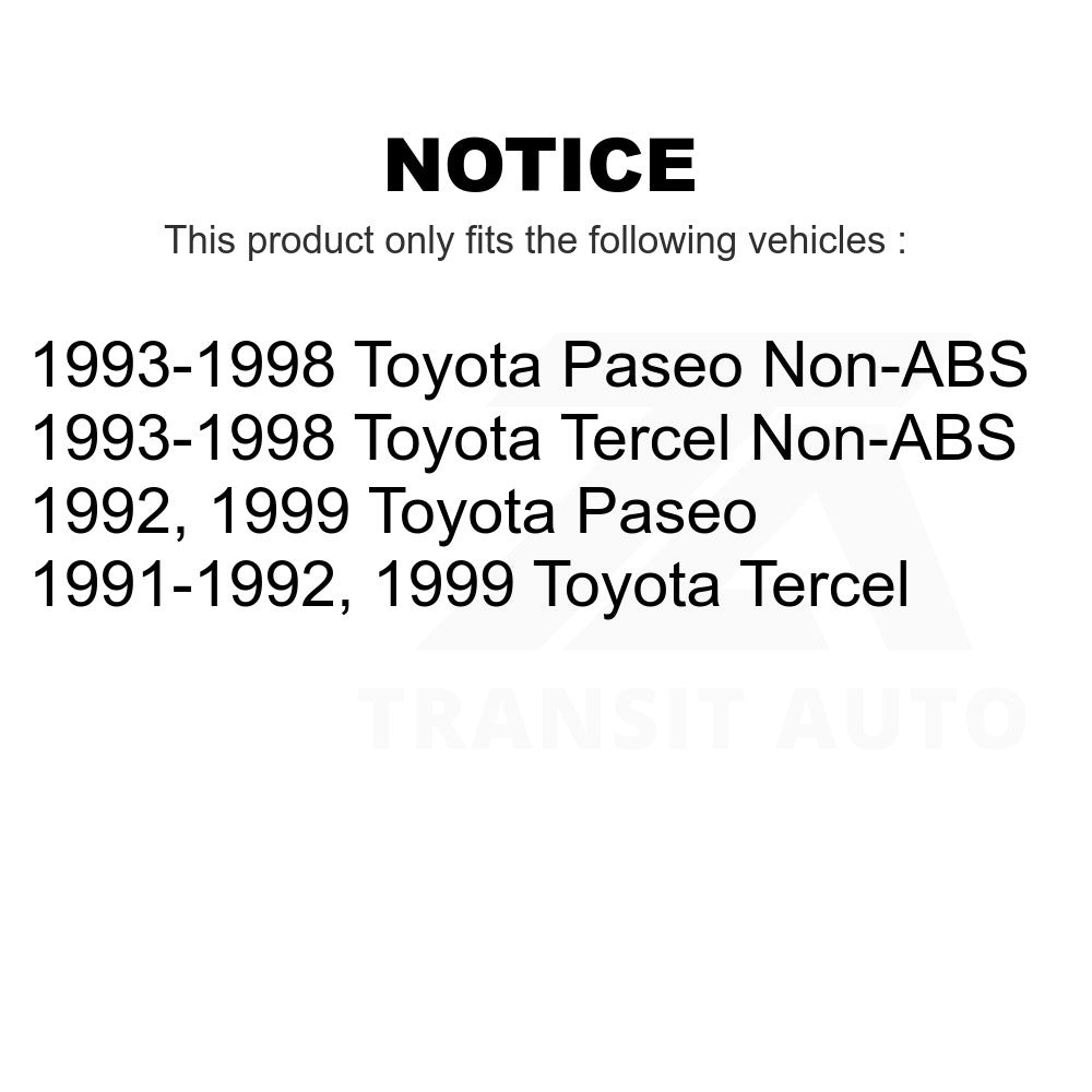 Rear Brake Drum 8-9547 For Toyota Tercel Paseo