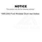 Rear Brake Drum 8-9570 For 1995-2003 Ford Windstar rear brakes