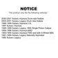 Front Disc Brake Rotor 8-96061 For Subaru Legacy Impreza