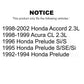 Front Disc Brake Rotor 8-96709 For Honda Accord Acura CL Prelude