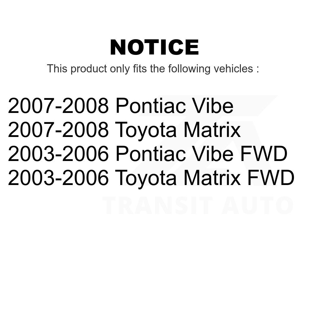 Rear Brake Drum 8-9725 For Toyota Matrix Pontiac Vibe