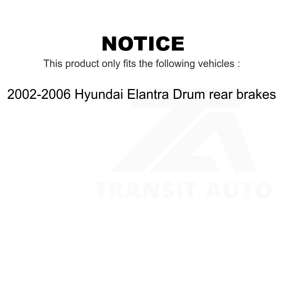 Rear Brake Drum 8-9754 For 2002-2006 Hyundai Elantra rear brakes