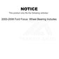 Rear Brake Drum 8-9763 For 2000-2008 Ford Focus Wheel Bearing Includes