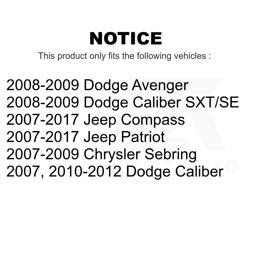 Rear Brake Drum 8-9782 For Jeep Patriot Compass Dodge Caliber Chrysler Sebring Avenger