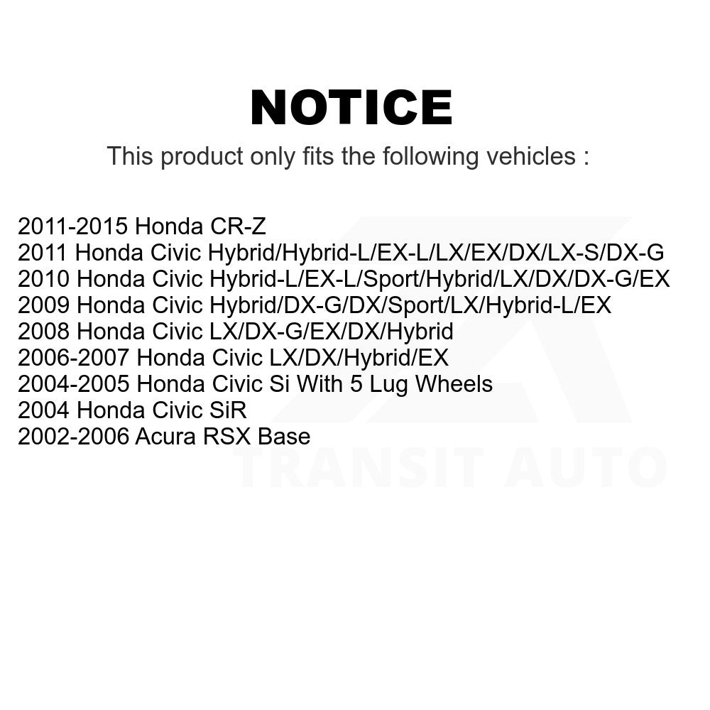 Front Disc Brake Rotor 8-980059 For Honda Civic Acura RSX CR-Z