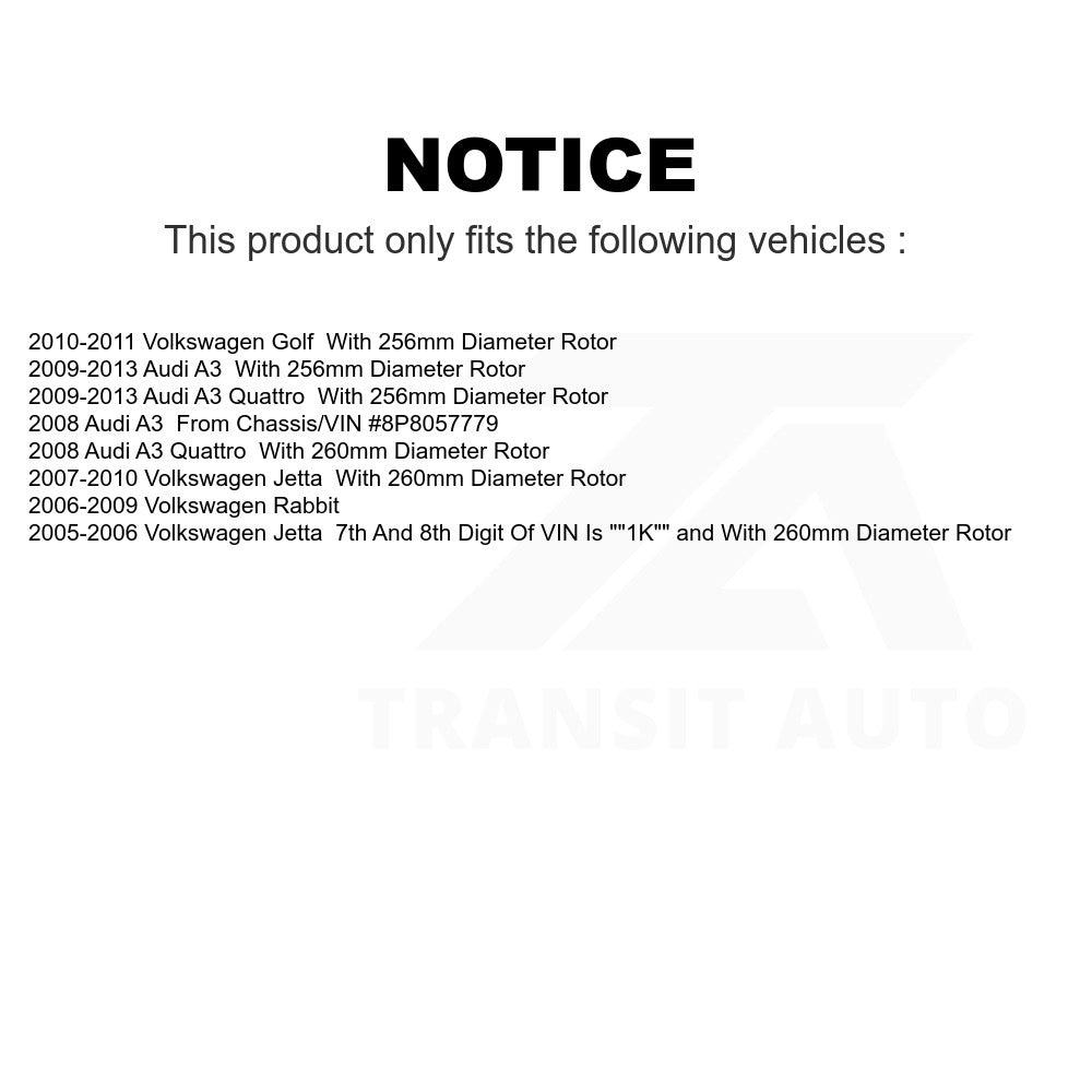 Rear Disc Brake Rotor 8-980423 For Volkswagen Jetta Rabbit Audi A3 Golf Quattro