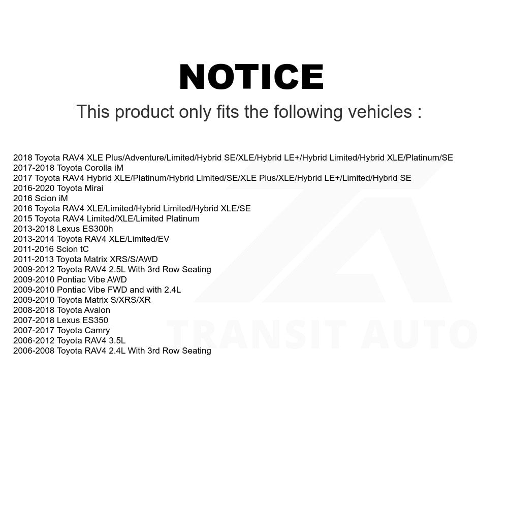 Front Disc Brake Rotor 8-980470 For Toyota Camry RAV4 Lexus ES350 Avalon Scion tC Matrix ES300h Pontiac Vibe Corolla iM Mirai