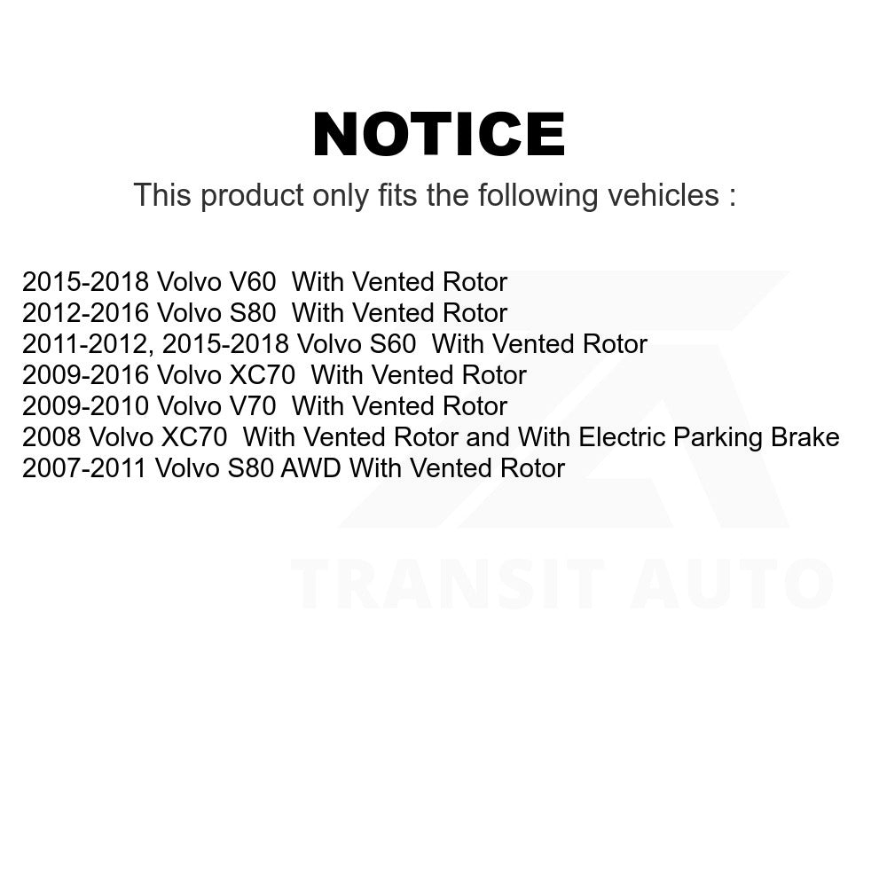 Rear Disc Brake Rotor 8-980609 For Volvo S60 XC70 S80 V60 V70