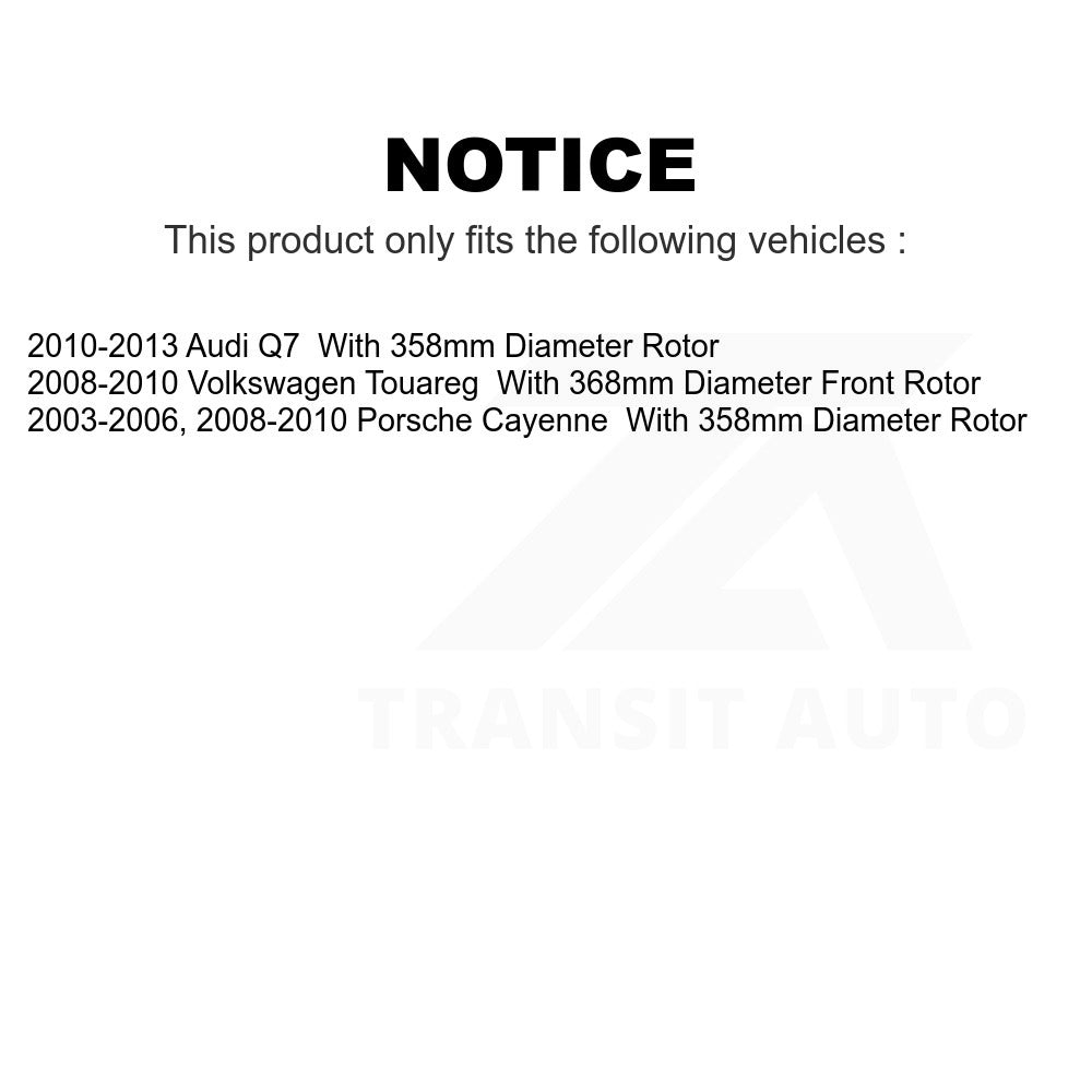 Rear Disc Brake Rotor 8-980651 For Porsche Cayenne Audi Q7 Volkswagen Touareg