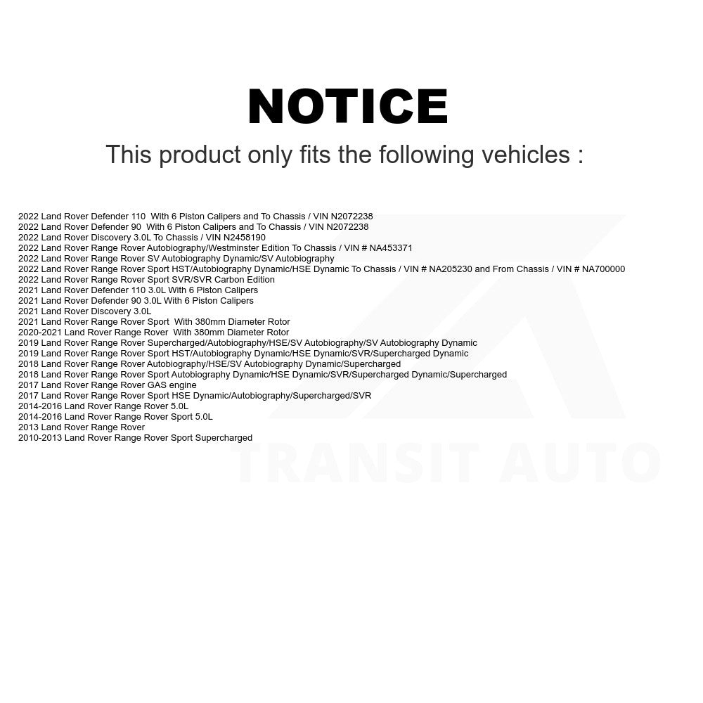 Front Disc Brake Rotor 8-980926 For Land Rover Range Sport Discovery Defender 90 110