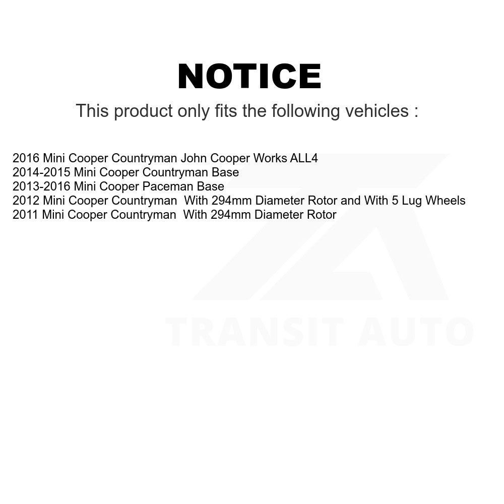 Front Disc Brake Rotor 8-980968 For Mini Cooper Countryman Paceman