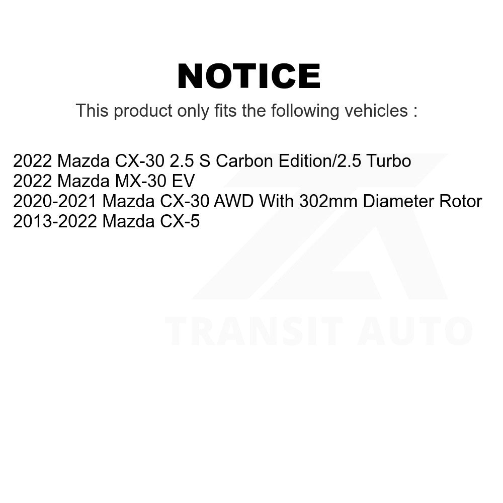 Rear Disc Brake Rotor 8-981008 For Mazda CX-5 CX-30 MX-30 EV