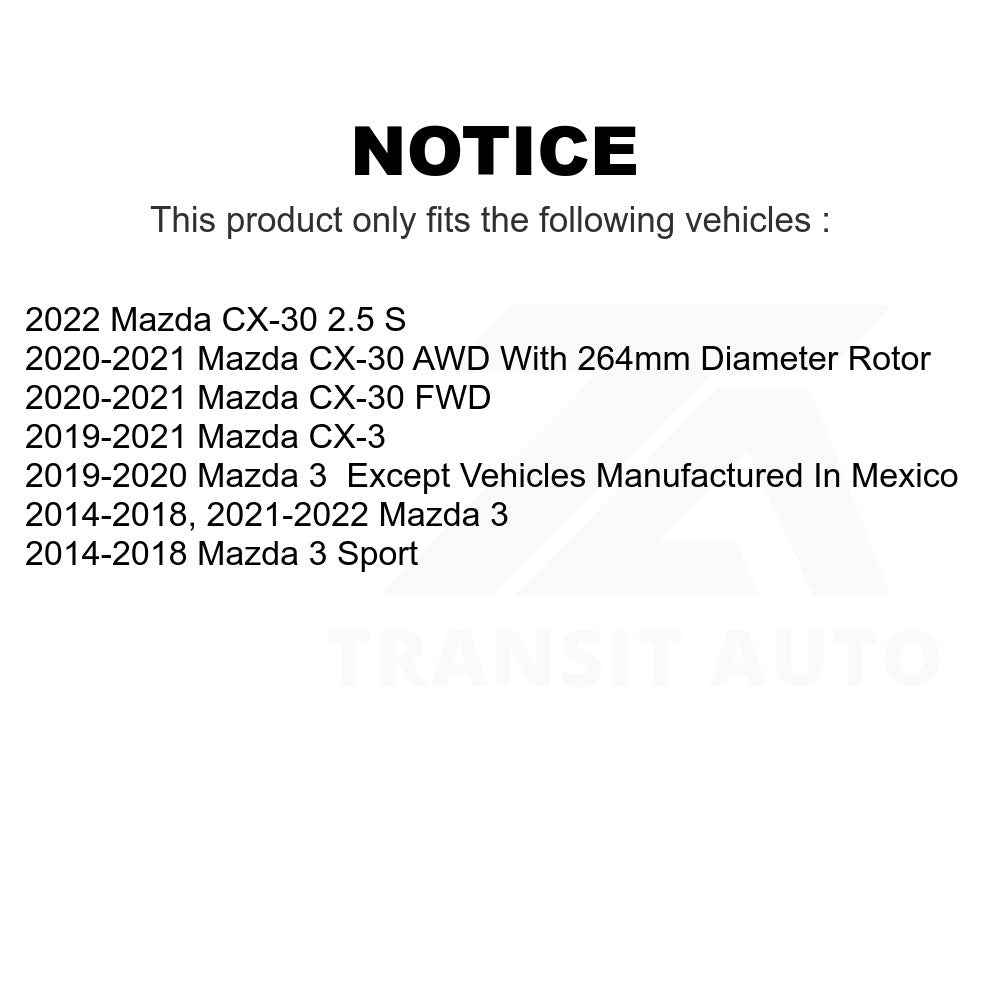 Rear Disc Brake Rotor 8-981500 For Mazda 3 CX-3 CX-30 Sport