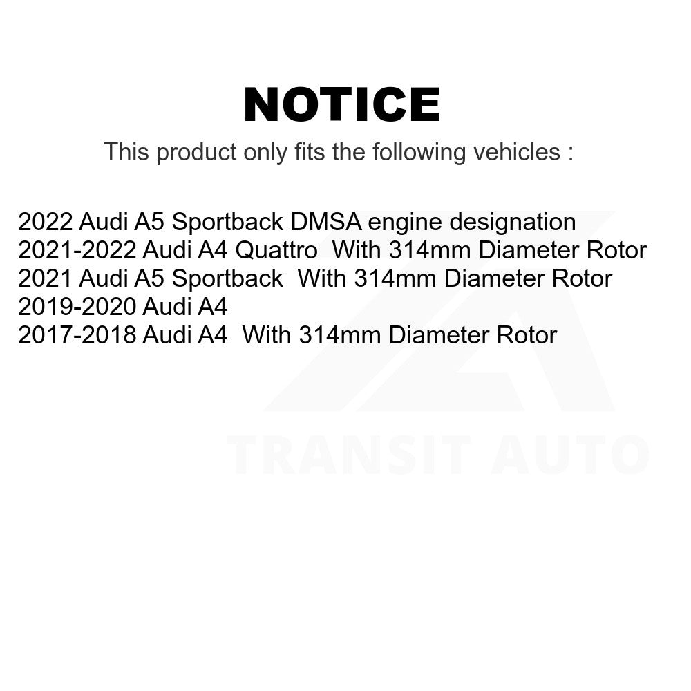 Front Disc Brake Rotor 8-981620 For Audi A4 Quattro A5 Sportback