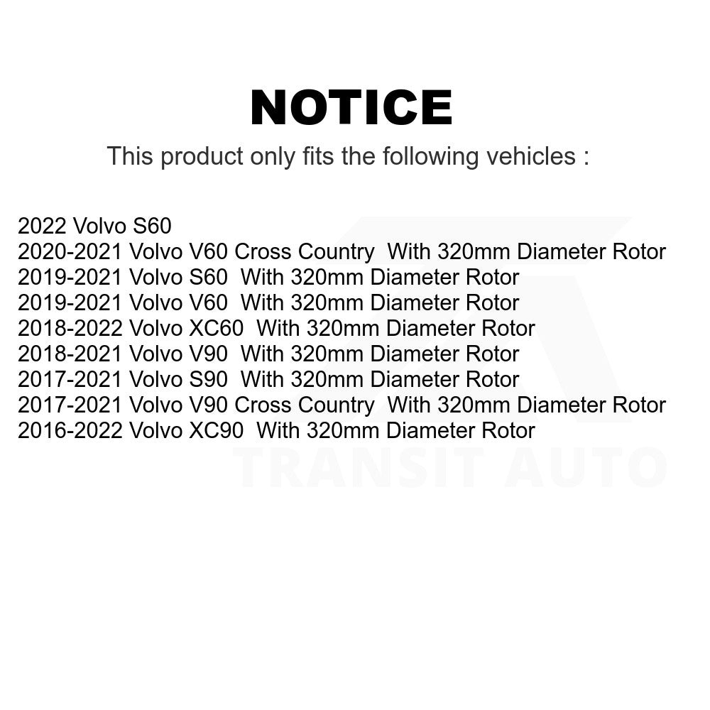 Rear Disc Brake Rotor 8-982109 For Volvo XC90 XC60 S90 S60 V90 Cross Country V60