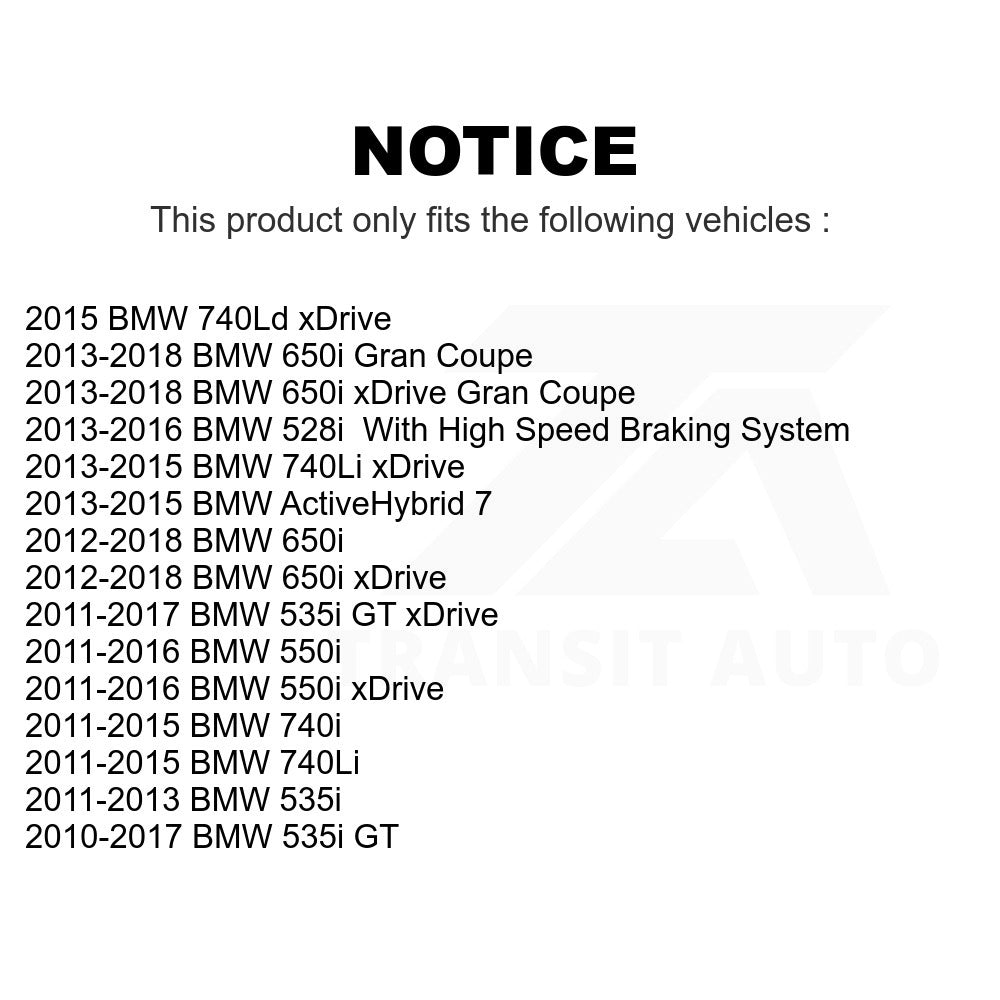 Front Right Disc Brake Rotor 8-TQ8203 For BMW 528i 535i 550i xDrive 650i 740Li 740i GT Gran Coupe 740Ld ActiveHybrid 7