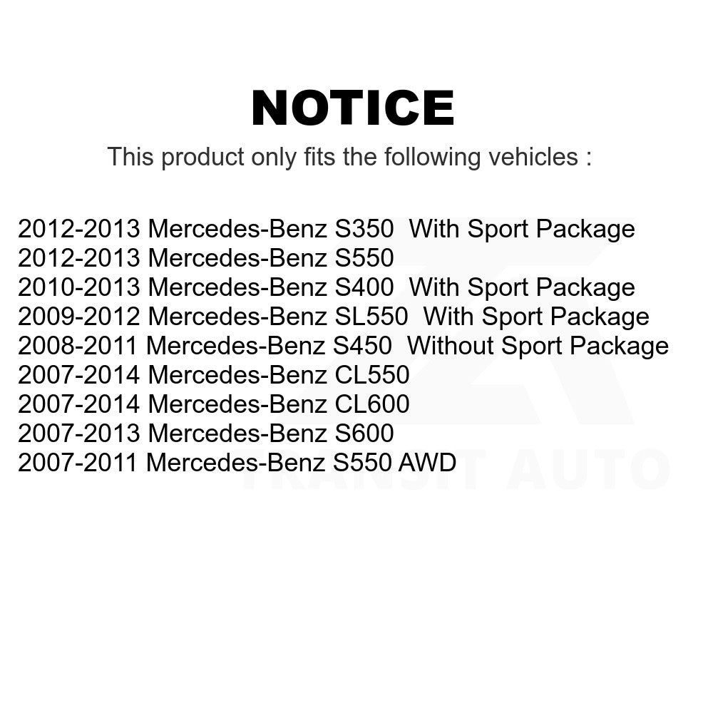 Rear Disc Brake Rotor 8-TQ8283 For Mercedes-Benz S550 SL550 CL550 S600 S350 S400 CL600 S450