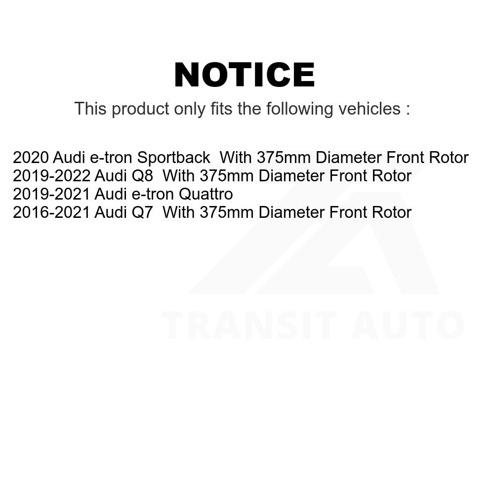 Rear Disc Brake Rotor 8-TQ8349 For Audi Q7 Q8 e-tron Quattro Sportback