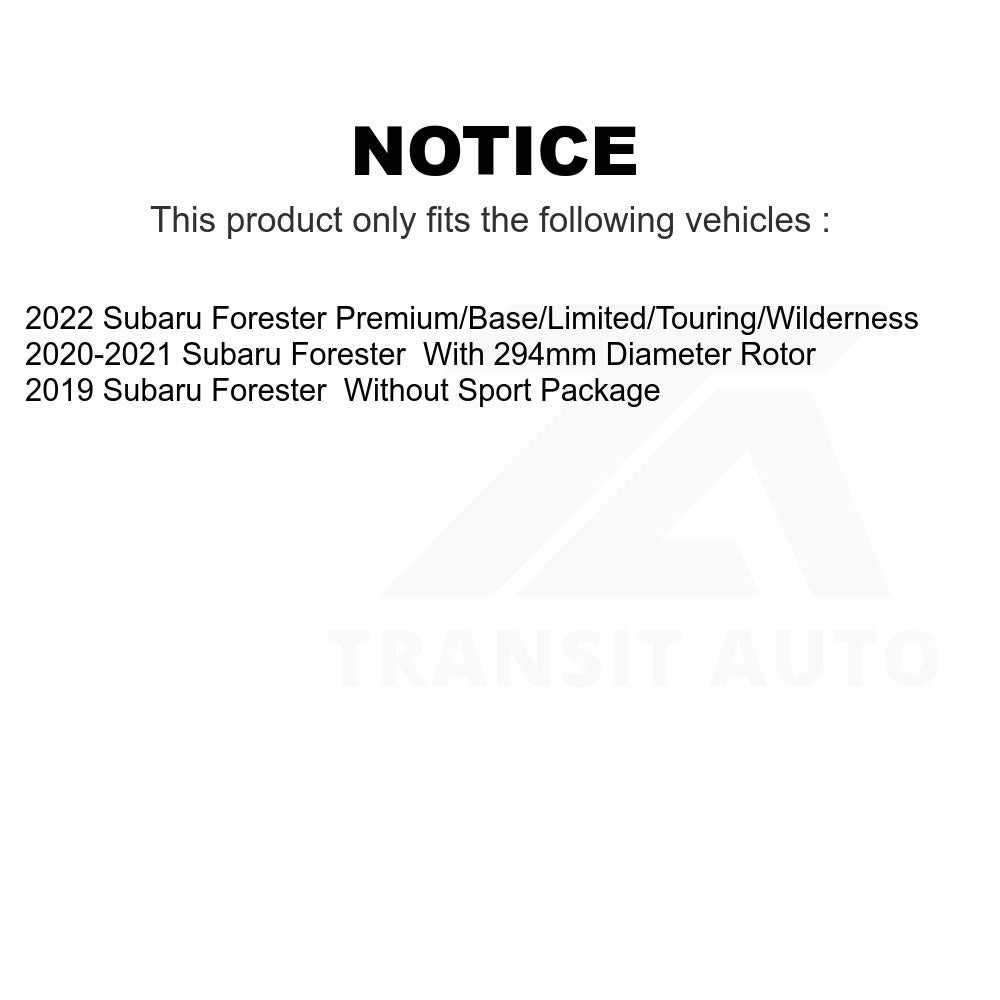 Front Disc Brake Rotor 8-TQ8379 For Subaru Forester