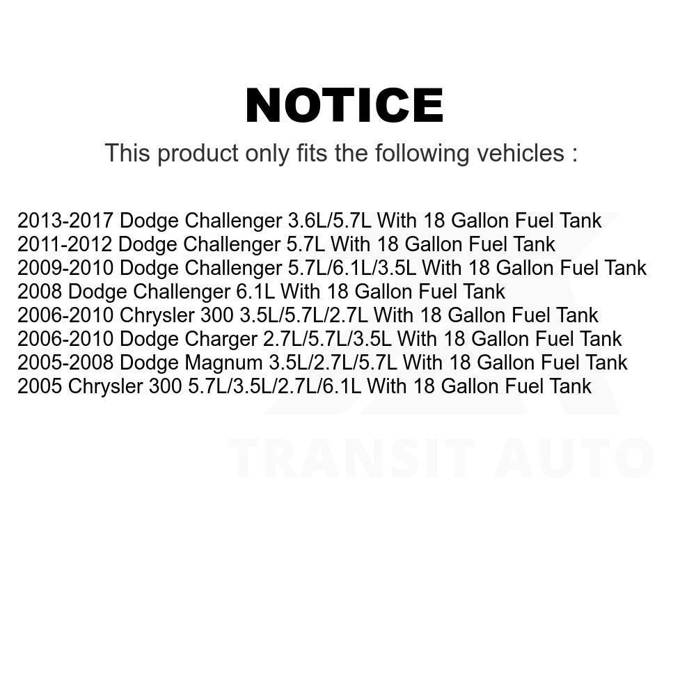 Left Fuel Pump Module Assembly AGY-00310435 For Dodge Chrysler 300 Charger Magnum Challenger With 18 Gallon Tank
