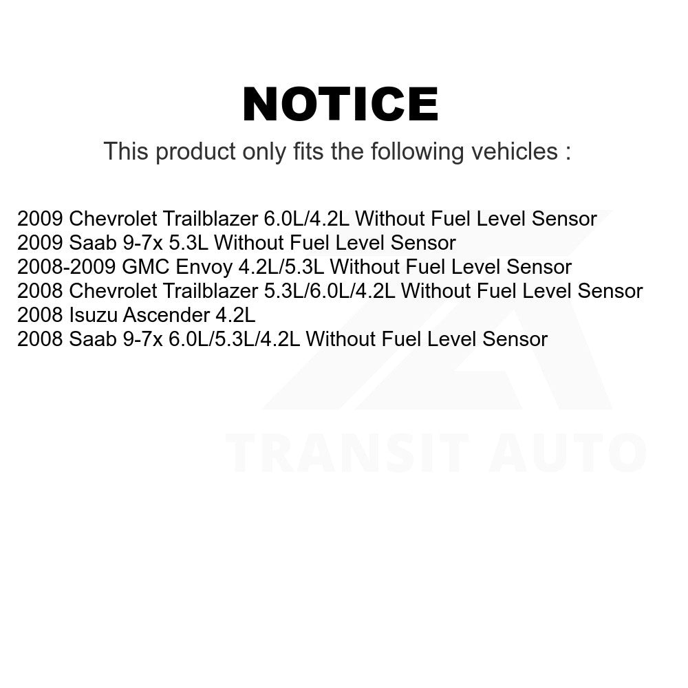 Fuel Pump Module Assembly AGY-00310606 For Chevrolet Trailblazer GMC Envoy Saab 9-7x Isuzu Ascender