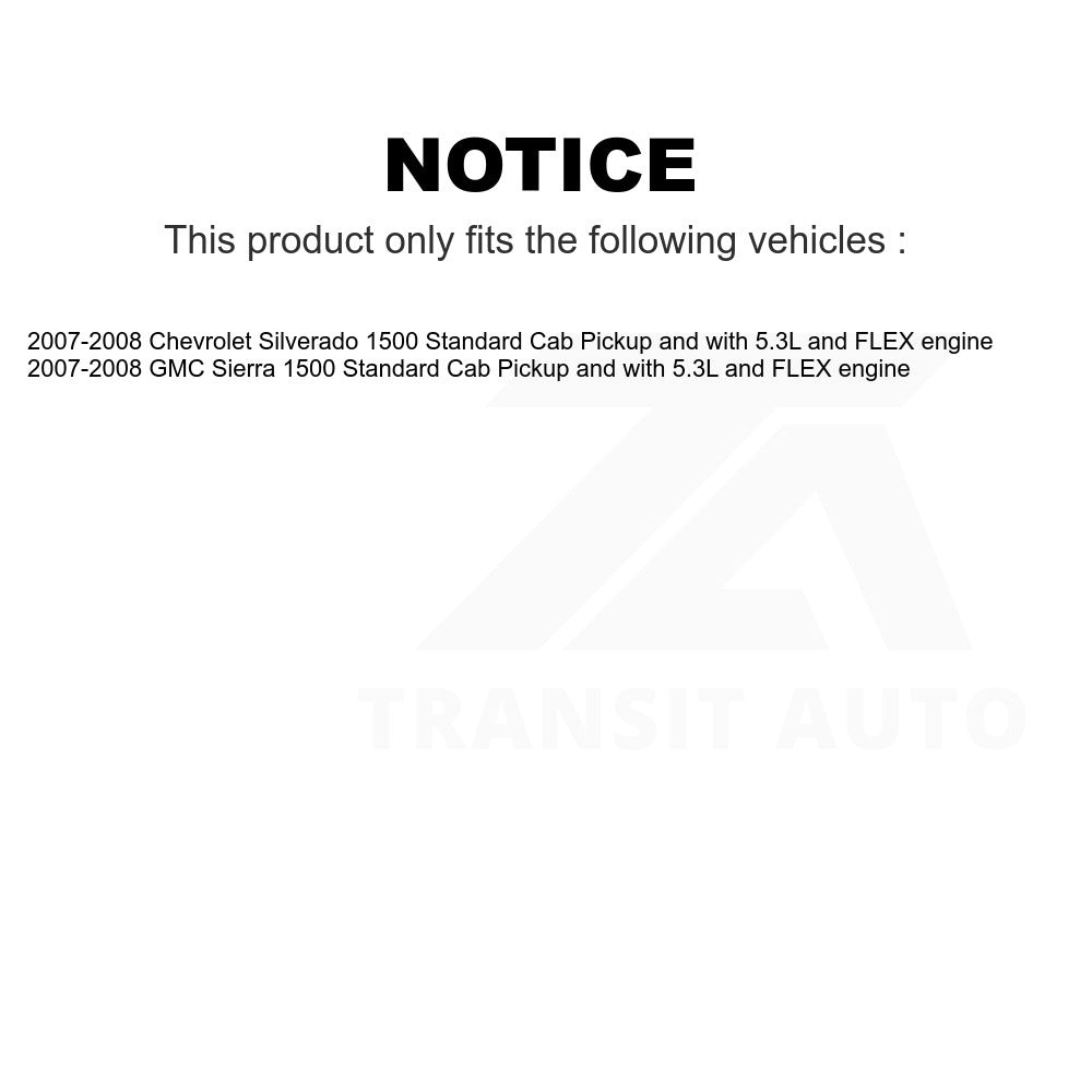 Fuel Pump Module Assembly AGY-00310682 For 2007-2008 Chevrolet Silverado 1500 GMC Sierra Standard Cab Pickup with 5.3L FLEX engine
