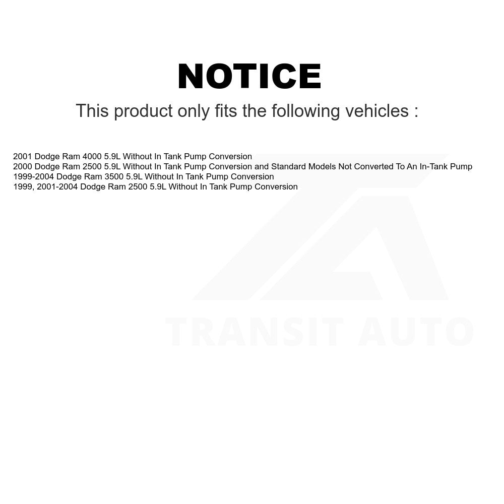 Fuel Pump Module Assembly AGY-00311150 For Dodge Ram 2500 3500 4000 5.9L