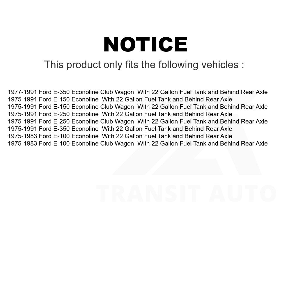 Fuel Tank Strap AGY-01110029 For Ford E-350 Econoline E-150 E-250 Club Wagon E-100 With 22 Gallon Behind Rear Axle