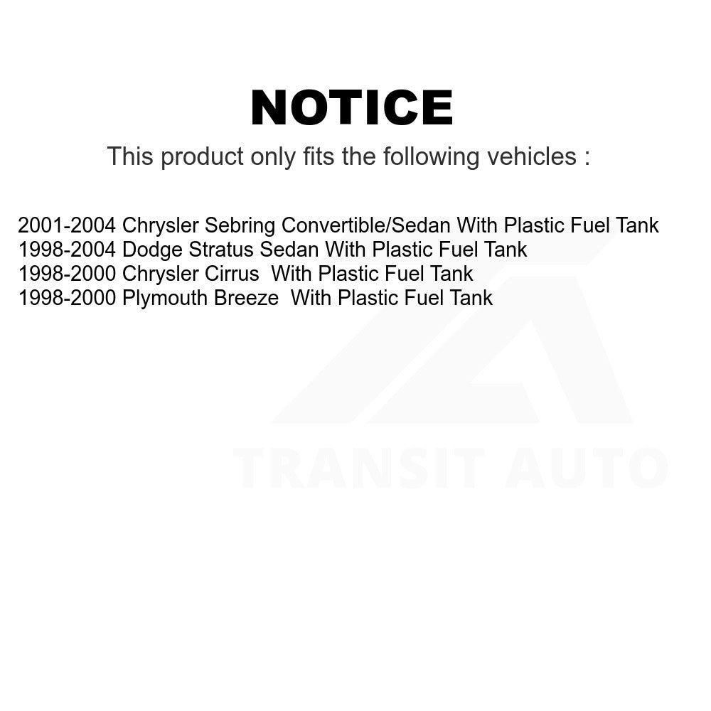 Fuel Tank Strap AGY-01110159 For Chrysler Sebring Dodge Stratus Cirrus Plymouth Breeze With Plastic