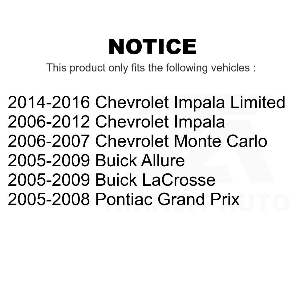 Fuel Tank Strap AGY-01110267 For Chevrolet Impala Pontiac Grand Prix Buick LaCrosse Limited Monte Carlo Allure