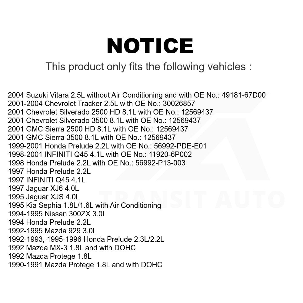 Accessory Drive Belt BAN-4PK1015 For Chevrolet Silverado 2500 HD Tracker GMC Honda Prelude Sierra 3500 INFINITI Q45 Jaguar Mazda Nissan 300ZX Protege XJS XJ6 Suzuki Vitara 929 MX-3 Kia Sephia