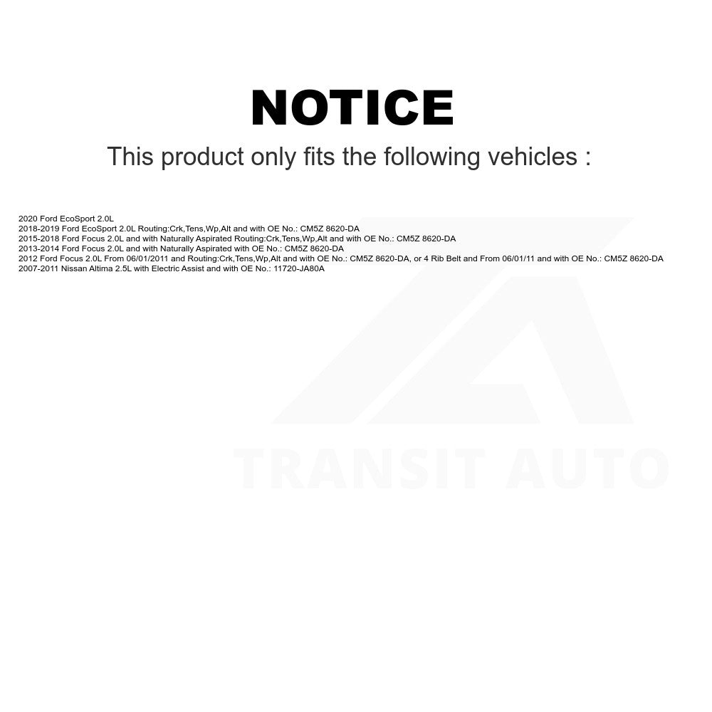 Accessory Drive Belt BAN-4PK1300 For Ford Focus Nissan Altima EcoSport
